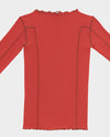 BASERANGE Long Sleeve T-Shirt TTML Collection Ribbed Cotton Portugal BAS-TTML-RB-SU25-MY RED (BROWN)